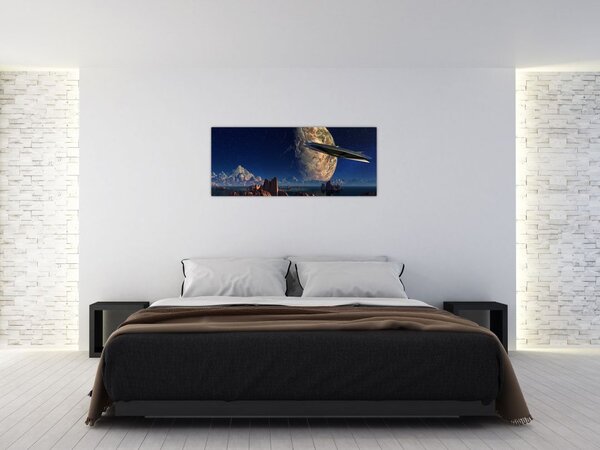 Slika - Dolazak vanzemaljaca (120x50 cm)