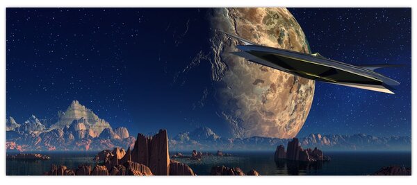 Slika - Dolazak vanzemaljaca (120x50 cm)