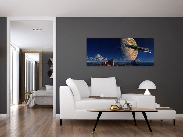 Slika - Dolazak vanzemaljaca (120x50 cm)
