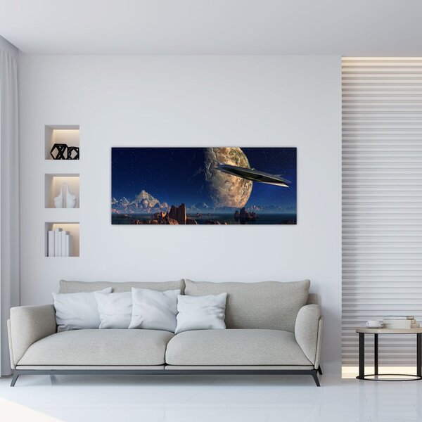 Slika - Dolazak vanzemaljaca (120x50 cm)
