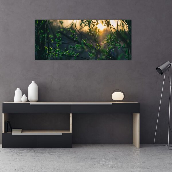 Slika sunca koje sja kroz grančice drveća (120x50 cm)