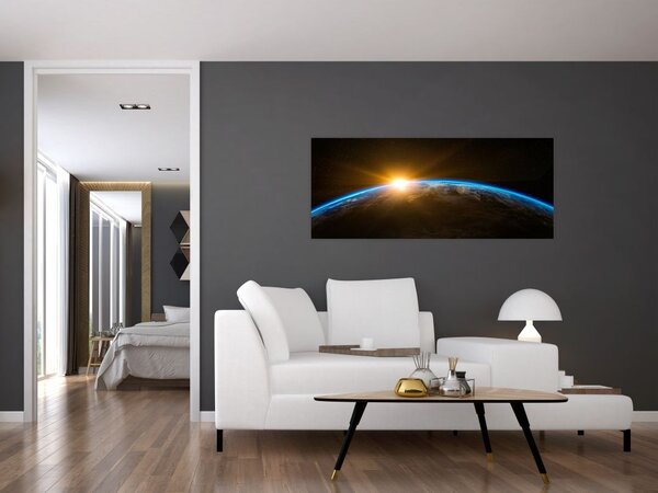Slika planeta Zemlje iz svemira (120x50 cm)