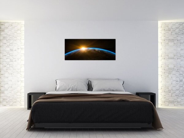 Slika planeta Zemlje iz svemira (120x50 cm)