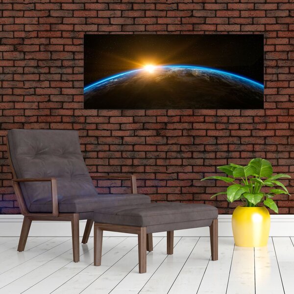 Slika planeta Zemlje iz svemira (120x50 cm)