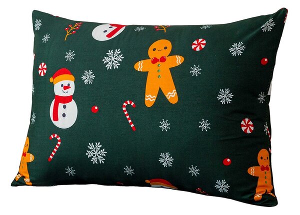 Poklon set za spavaću sobu SNOWMAN AND GINGERBREAD, zelena