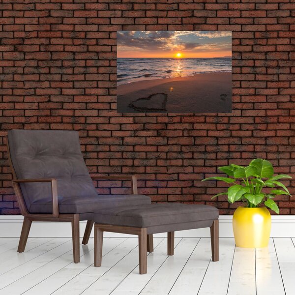 Slika srca u pijesku (70x50 cm)
