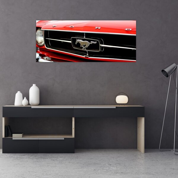 Slika - Detalj crvenog automobila (120x50 cm)