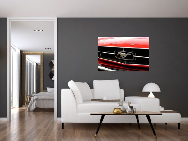 Slika - Detalj crvenog automobila (90x60 cm)