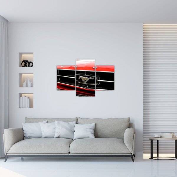 Slika - Detalj crvenog automobila (90x60 cm)