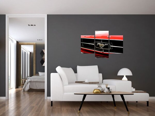 Slika - Detalj crvenog automobila (90x60 cm)