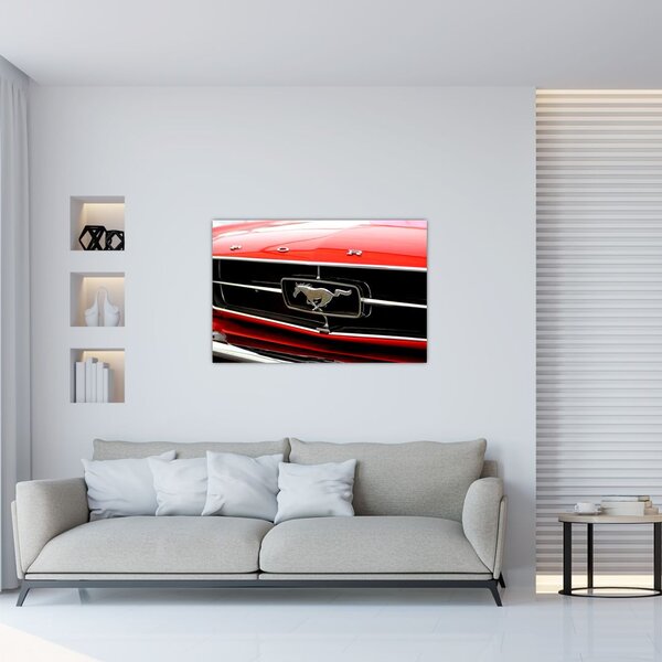 Slika - Detalj crvenog automobila (90x60 cm)