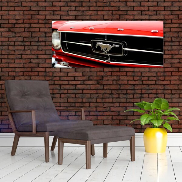 Slika - Detalj crvenog automobila (120x50 cm)