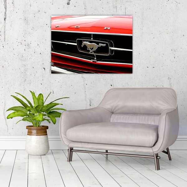 Slika - Detalj crvenog automobila (70x50 cm)