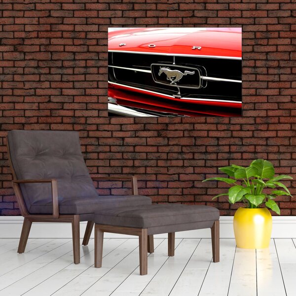 Slika - Detalj crvenog automobila (90x60 cm)