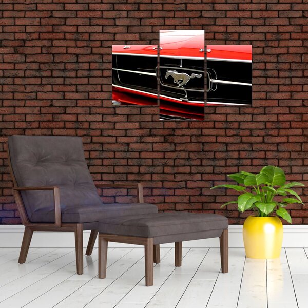 Slika - Detalj crvenog automobila (90x60 cm)
