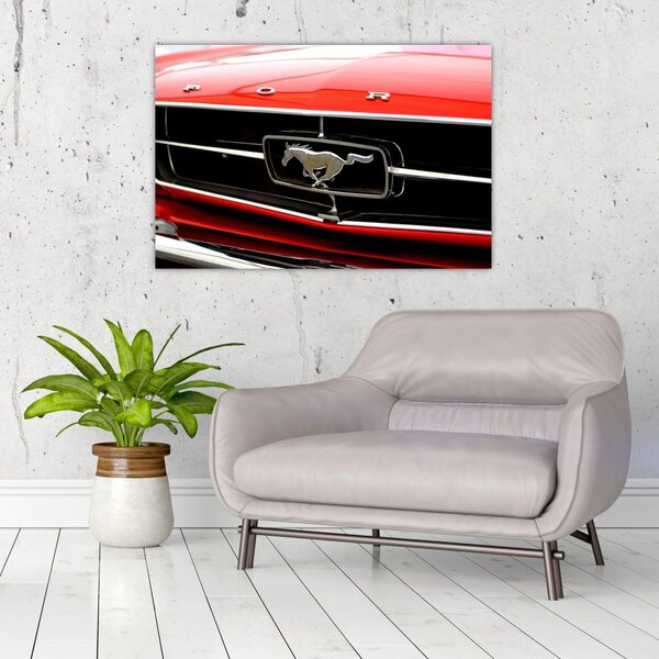 Slika - Detalj crvenog automobila (90x60 cm)