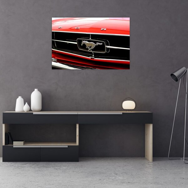 Slika - Detalj crvenog automobila (90x60 cm)