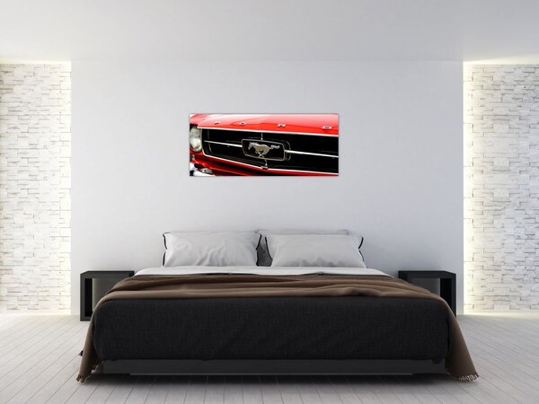 Slika - Detalj crvenog automobila (120x50 cm)