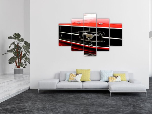Slika - Detalj crvenog automobila (150x105 cm)