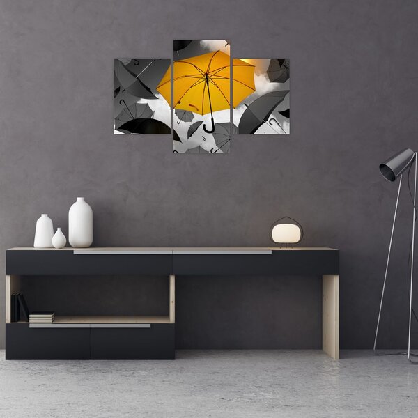 Slika žutog kišobrana (90x60 cm)