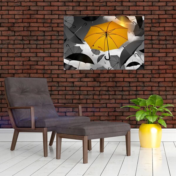 Slika žutog kišobrana (90x60 cm)