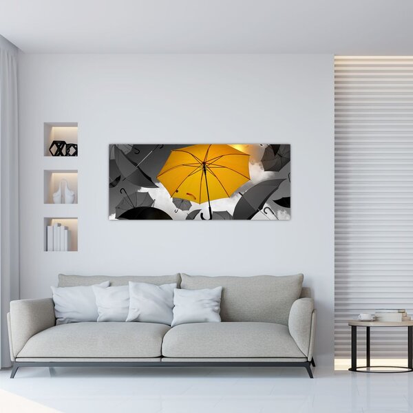 Slika žutog kišobrana (120x50 cm)