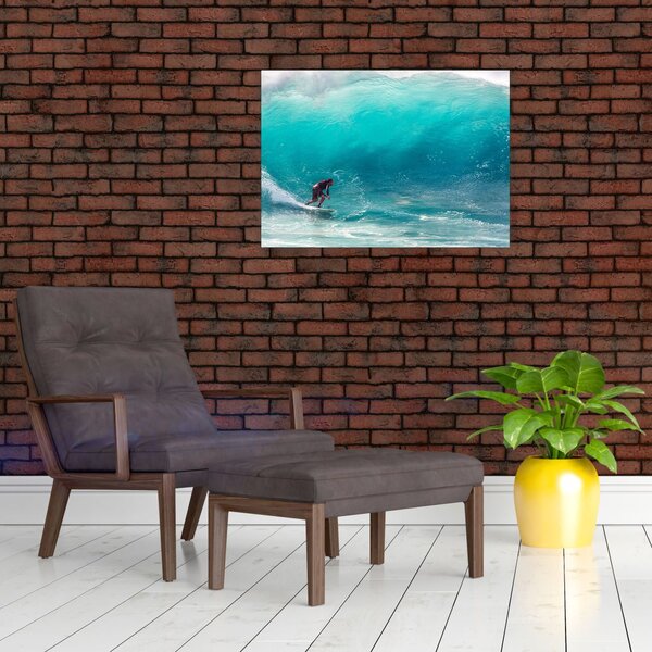 Slika surfera u valovima (70x50 cm)