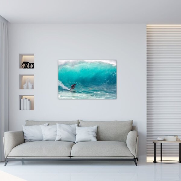 Slika surfera u valovima (90x60 cm)