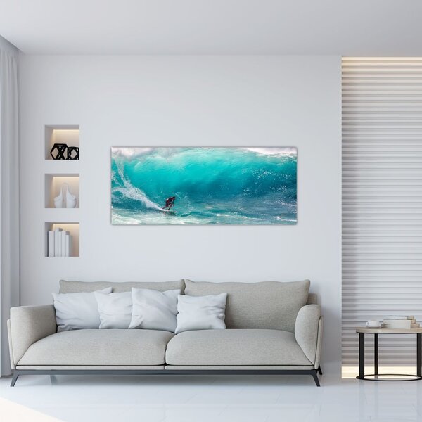 Slika surfera u valovima (120x50 cm)
