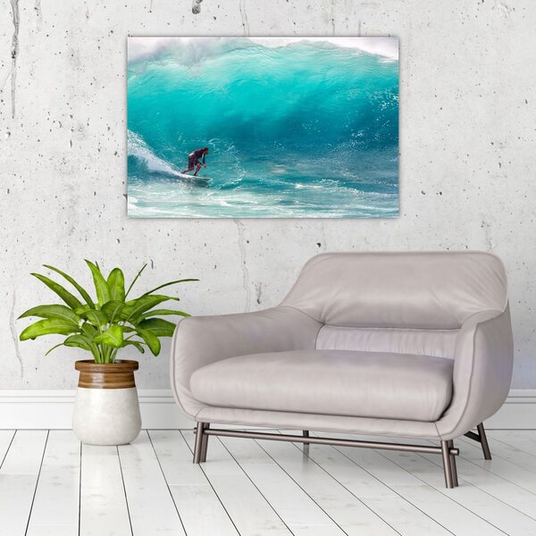 Slika surfera u valovima (90x60 cm)