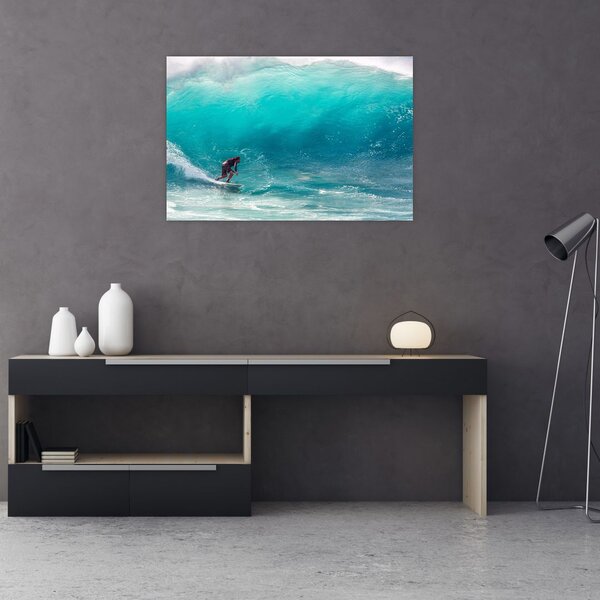 Slika surfera u valovima (90x60 cm)