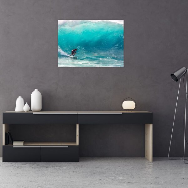 Slika surfera u valovima (70x50 cm)