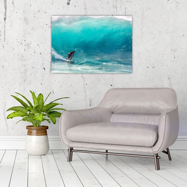 Slika surfera u valovima (70x50 cm)