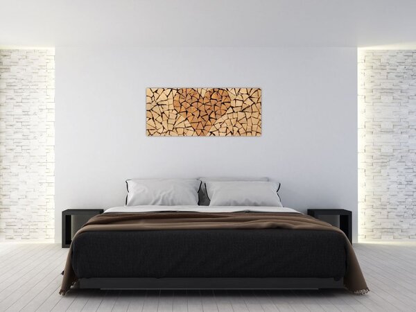Slika - Srce od drveta (120x50 cm)