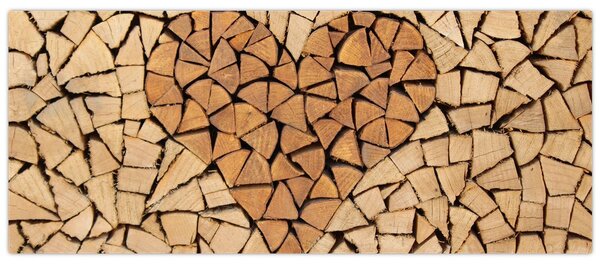 Slika - Srce od drveta (120x50 cm)