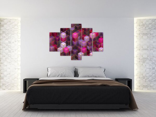 Slika ljubičastih kockica (150x105 cm)