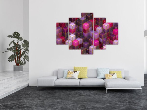Slika ljubičastih kockica (150x105 cm)