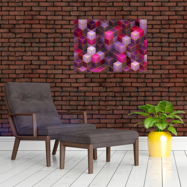 Slika ljubičastih kockica (70x50 cm)