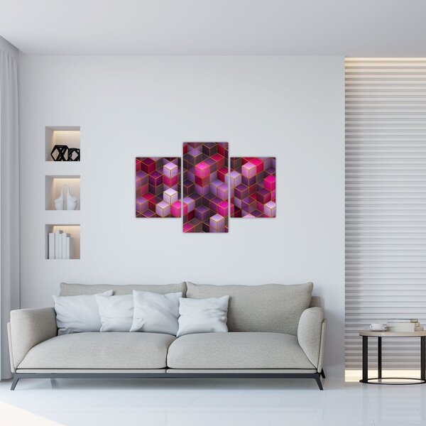 Slika ljubičastih kockica (90x60 cm)
