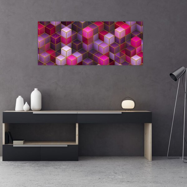 Slika ljubičastih kockica (120x50 cm)