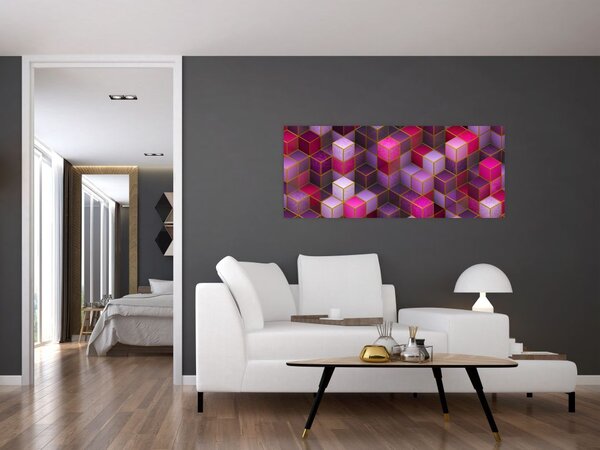 Slika ljubičastih kockica (120x50 cm)