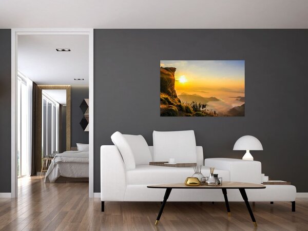 Slika doline u jutarnjoj magli (90x60 cm)