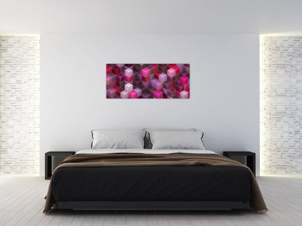 Slika ljubičastih kockica (120x50 cm)