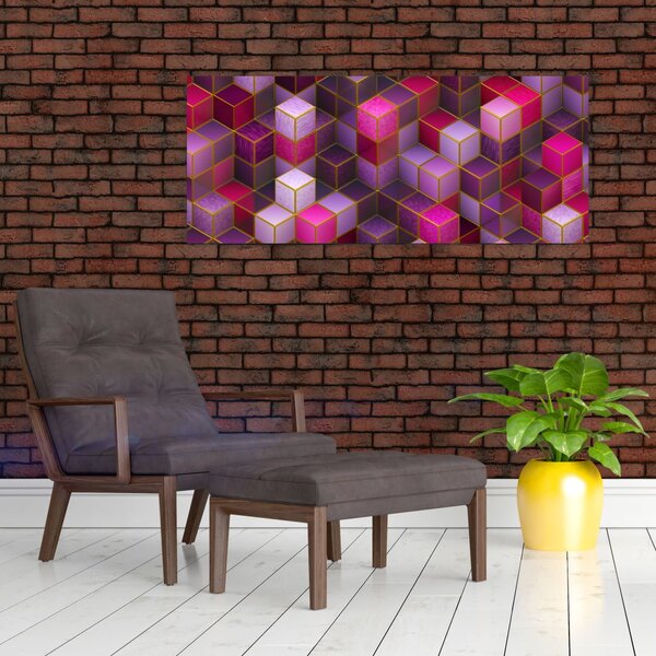 Slika ljubičastih kockica (120x50 cm)