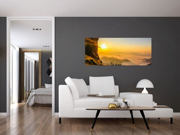 Slika doline u jutarnjoj magli (120x50 cm)