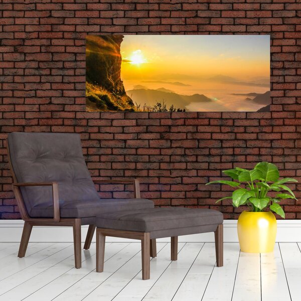 Slika doline u jutarnjoj magli (120x50 cm)