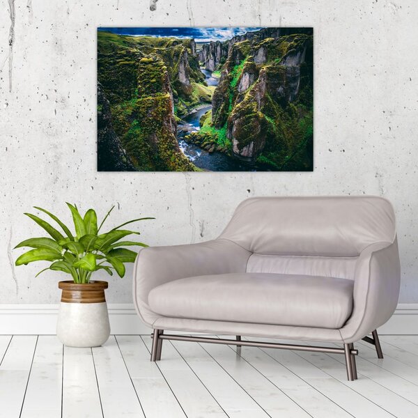 Slika - Rijeka u kamenoj dolini (90x60 cm)