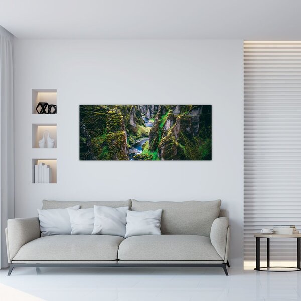Slika - Rijeka u kamenoj dolini (120x50 cm)