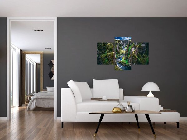 Slika - Rijeka u kamenoj dolini (90x60 cm)