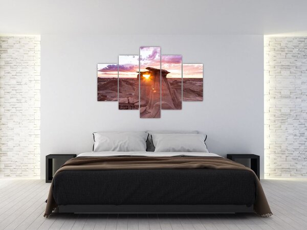 Slika - zalazak sunca u pustinji (150x105 cm)